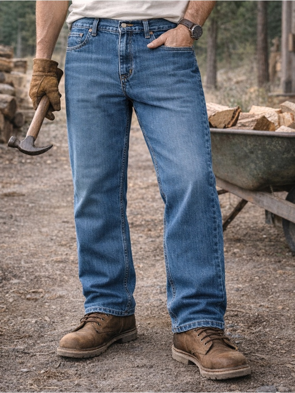 Carhartt Relaxed Fit Jeans Men’s 40x32  Straight Leg Workwear Denim Medium Wash